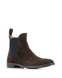 Bottines chelsea en daim marron foncé Scarosso