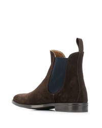 Bottines chelsea en daim marron foncé Scarosso