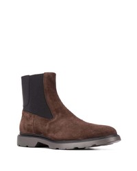 Bottines chelsea en daim marron foncé Hogan