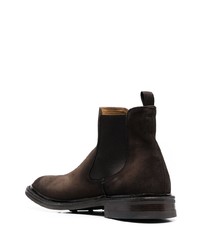 Bottines chelsea en daim marron foncé Officine Creative