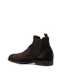 Bottines chelsea en daim marron foncé Officine Creative