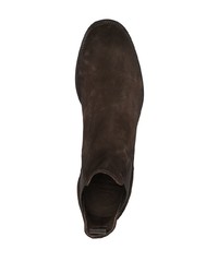 Bottines chelsea en daim marron foncé Officine Creative