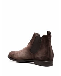 Bottines chelsea en daim marron foncé Officine Creative