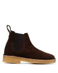 Bottines chelsea en daim marron foncé Clarks Originals