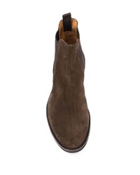 Bottines chelsea en daim marron foncé Premiata