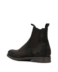 Bottines chelsea en daim marron foncé Officine Creative