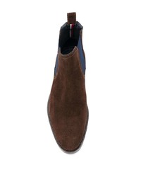 Bottines chelsea en daim marron foncé Tommy Hilfiger