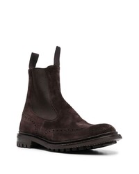 Bottines chelsea en daim marron foncé Tricker's