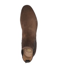 Bottines chelsea en daim marron foncé Officine Creative