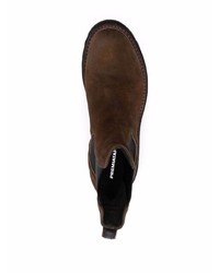 Bottines chelsea en daim marron foncé Premiata