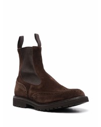 Bottines chelsea en daim marron foncé Tricker's