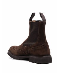 Bottines chelsea en daim marron foncé Tricker's