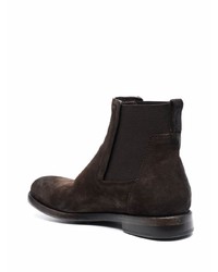 Bottines chelsea en daim marron foncé Silvano Sassetti