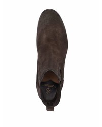 Bottines chelsea en daim marron foncé Silvano Sassetti