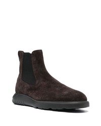 Bottines chelsea en daim marron foncé Hogan