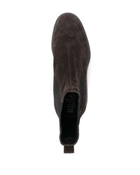 Bottines chelsea en daim marron foncé Hogan