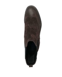 Bottines chelsea en daim marron foncé Hogan