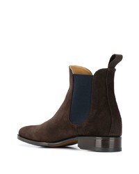 Bottines chelsea en daim marron foncé Scarosso