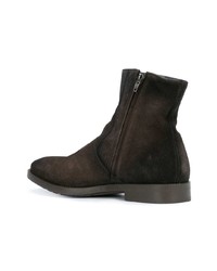 Bottines chelsea en daim marron foncé To Boot New York