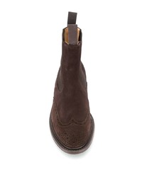 Bottines chelsea en daim marron foncé Tricker's