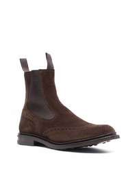 Bottines chelsea en daim marron foncé Tricker's