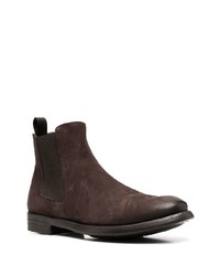 Bottines chelsea en daim marron foncé Officine Creative