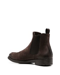 Bottines chelsea en daim marron foncé Officine Creative