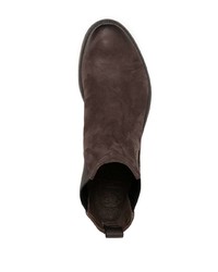 Bottines chelsea en daim marron foncé Officine Creative