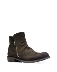 Bottines chelsea en daim marron foncé Officine Creative