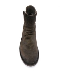 Bottines chelsea en daim marron foncé Officine Creative