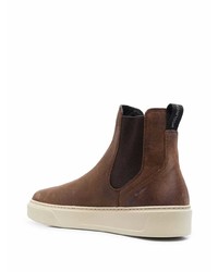 Bottines chelsea en daim marron foncé Woolrich