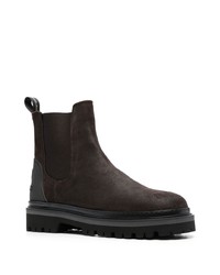 Bottines chelsea en daim marron foncé Woolrich