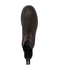 Bottines chelsea en daim marron foncé Woolrich