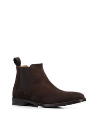 Bottines chelsea en daim marron foncé Scarosso