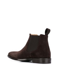 Bottines chelsea en daim marron foncé Scarosso