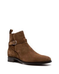 Bottines chelsea en daim marron foncé Scarosso