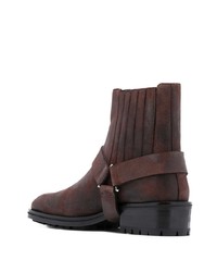 Bottines chelsea en daim marron foncé Jimmy Choo