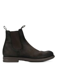 Bottines chelsea en daim marron foncé Officine Creative