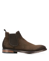 Bottines chelsea en daim marron foncé Officine Creative