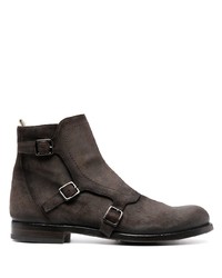 Bottines chelsea en daim marron foncé Officine Creative