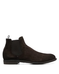 Bottines chelsea en daim marron foncé Officine Creative