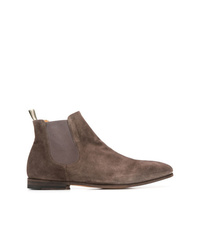 Bottines chelsea en daim marron foncé Officine Creative