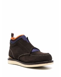 Bottines chelsea en daim marron foncé Suicoke