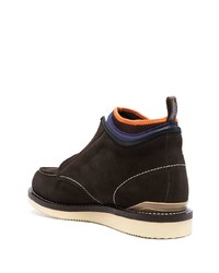 Bottines chelsea en daim marron foncé Suicoke