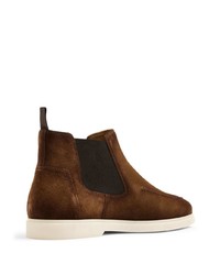 Bottines chelsea en daim marron foncé Magnanni