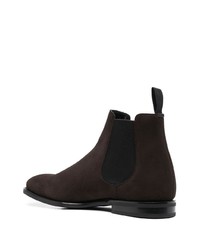 Bottines chelsea en daim marron foncé Church's