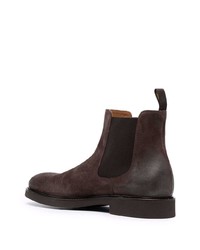 Bottines chelsea en daim marron foncé Doucal's