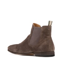 Bottines chelsea en daim marron foncé Officine Creative