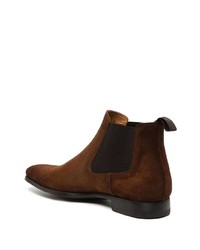 Bottines chelsea en daim marron foncé Magnanni