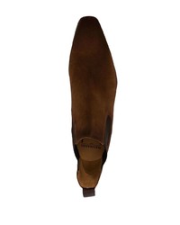 Bottines chelsea en daim marron foncé Magnanni